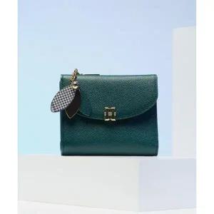 [NS홈쇼핑]DCWA5F307 닥스 그린 가죽 체크 플라워 장식 반지갑[35455650]