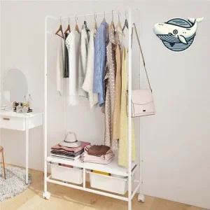 다용도 수납 행거 의류 정리대 2단 이동형 행거수납장 수납행거 서랍식행거 다용도행거 멀티행거