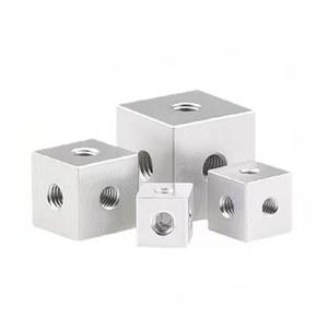 6면 너트 M3 M4 M5 M6 M8 M10 알루미늄 합금 고정 블록 아크릴 쿼드 3면 회전 라이트 박스 액세서리