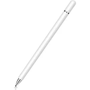 삼성 갤럭시 S25 엣지 호환 스타일러스 터치스크린 펜 파이버 팁, 알루미늄 경량 화이트