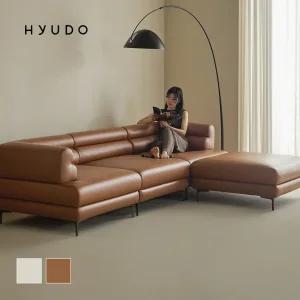 [12월 5% 겨울맞이 특별가] 휴도 시간의 동백 1920 모듈형 3인용 4인용 천연 면피 가죽 소파 (쿠션제공)