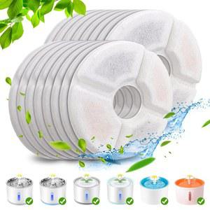 고양이 물 마시는 분수 용 교체 활성탄 필터 애완견 꽃 라운드 디스펜서