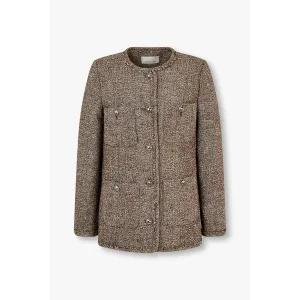 [VOV](센텀시티점) 프린지 트림 헤링본 하프 재킷 (7124410504)