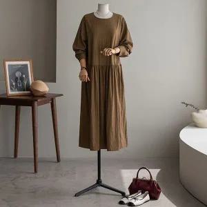 (안나앤모드) A. 벨르 셔링 롱 원피스[드레스D0723I03]