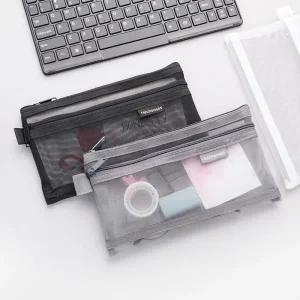 매쉬 메쉬 여행용 사각 미니 파우치 필통 여행용품