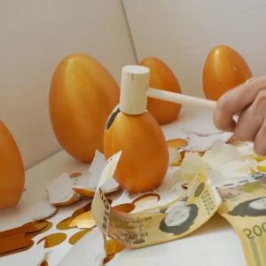 황금알 계란 깨기 용돈 캡슐 랜덤 볼 뽑기 2size 행운 부모님 어버이날 남편 생일