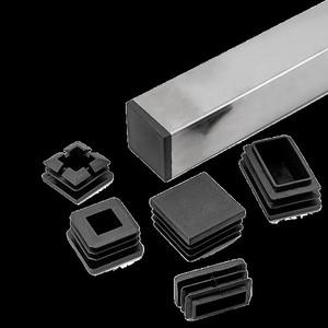 1-30개 사각 파이프 플러그 플라스틱 블랙 킹 엔드 캡 튜브  마개 20x20 25x25 30x30 40x40mm