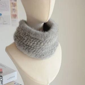 직수입 천연 밍크 심플 신축성 털 목도리 겨울 머플러