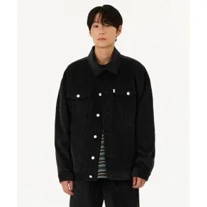 마크곤잘레스 RELAXED CORDUROY TRUCKER JACKET - BLACK Z233MJK030099 849857