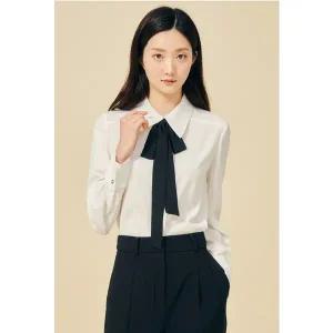 [JJ지고트](하남점)시폰 타이 커프스 블라우스 GP2M0BL901