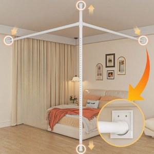 무타공 공간분리 파티션 행거형 가벽 커튼 칸막이 병풍 가림막 인테리어 2m 가로 x2 1m 세로 원룸