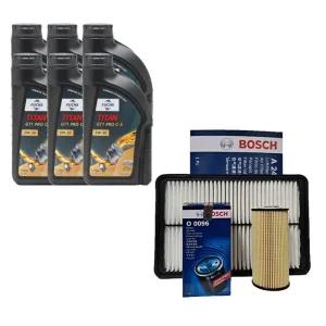 싼타페DM 디젤 훅스 타이탄 GT1 프로 C3 5W30 엔진오일+필터 세트 00962445