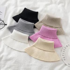 방한용 페이크목폴라 간절기 겨울용 얇은니트 공갈목티 넥워머