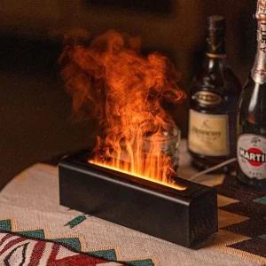 쩐다몰 미니화로 가습기 컬러 탁상 분위기연출 수면조명 usb무드등 감성  인테리어 조명