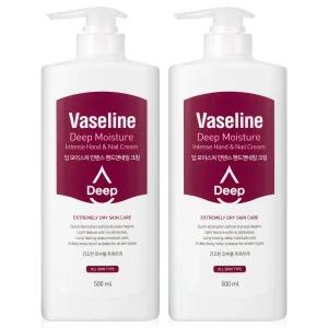 바세린 딥 모이스처 핸드크림 500ml 2개 핸드로션 향좋은 고보습
