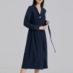 [미쏘]랩 디테일 벨티드 원피스