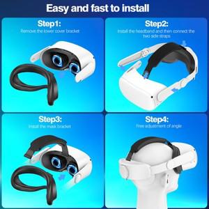 Oculus Quest 2와 호환되는 헤드 스트랩 VR 악세서리의 조정 가능한 엘리트 교체(컴포트 해당)