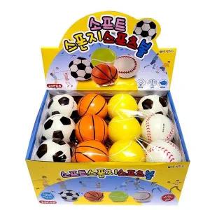 소프트 스폰지 스포츠볼 24개(혼합) 말랑말랑 공놀이 집콕놀이