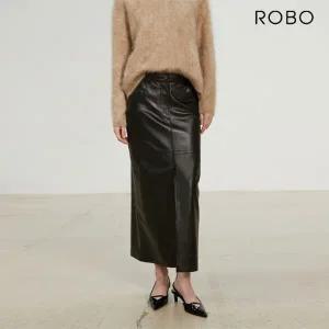 [ROBO] 로보 25FW 나파 램스킨 스커트