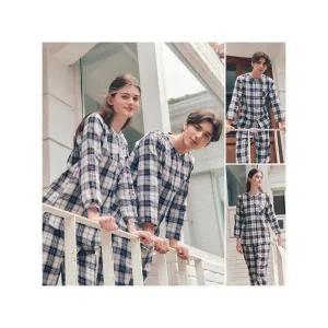 [솔브]포근한 면 기모 원단 커플잠옷 실내복 커플선물 여성남성 세트 VEV3963W M VEP396.._P406812437