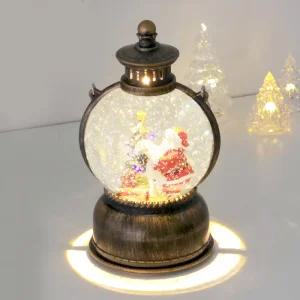 원형 산타 크리스마스오르골 스노우볼 조명 인테리어