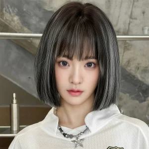 키라비 여성 가발 통가발 단발머리 30cm DTF0175