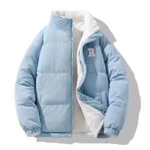 엘럽 남성용 패딩 점퍼 가을 겨울 양면 차이나카라 기모 도톰한 바람막이 트렌디 코트 힛템