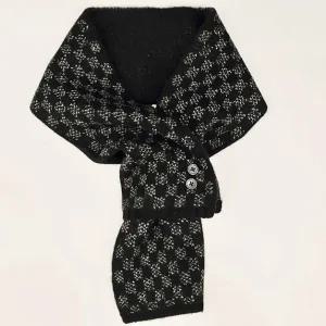 [레노마셔츠][밴브루]캐시미어 100/체크 올오버 패턴 머플러/쁘띠 양면 목도