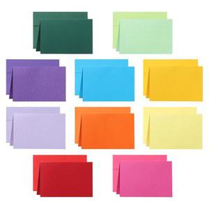 실룬키아 10가지 다양한 색상의 빈 노트 카드 및 봉투 4 x 6 헤비급 접이식 재고 A4 생일, 초대장, 결혼식, DIY 인사말 카드, 파티용 셀프 씰 20팩