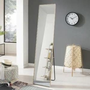 고품질 하멜린 골드 스탠드 전신거울 현관전신경거치경옷방대 (WBA6F4F)