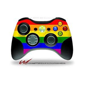 레인보우 스트라이프 - XBOX 360 무선 컨트롤러와 호환되는 랩터스킨즈 데칼 스타일 비닐 스킨(컨트롤러 미포함)