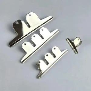 [셀러에이드]사무용 스텐 서류 집게 문서 철 불독 클립 마운틴 대형클립