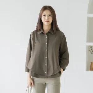 엄마옷 마담4060 탄탄스티치블라우스 클래씨마담 중년여성 데일리 -ZBL2509103-