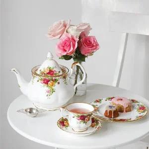 [롯데백화점]로얄알버트 황실장미 커피잔 2인조+접시(20cm) 티세트 (총5P)