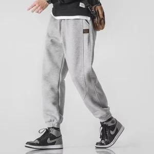 TLB 핫테크 기모 조거핏 남성용 스판밴딩 긴바지 운동복 작업복 츄리닝