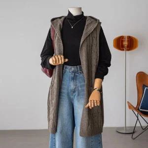 (안나앤모드) A. 후드 램스울 롱 베스트[베스트D0926N03]