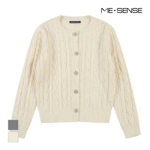 [미센스] 보석단추 꽈배기 니트가디건_MB3YKCMD86Z