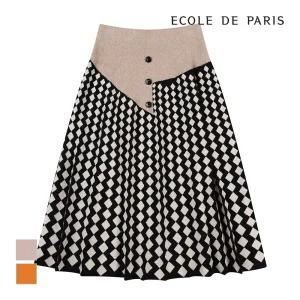 [에꼴드파리] 다이아패턴 니트 스커트_ZB2YKSB062Z