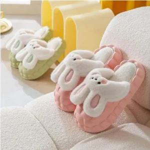 [오노마] ONM 여성 겨울 털슬리퍼 토끼 방한 푹신한 슬리퍼 실