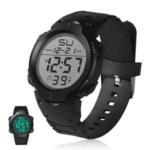 YUEWEESER 남성 활동 대형 날짜 수영 스포츠 야외 화면 시계 실내 백라이트 표시 알람 디지털 시계 방수 여성 LED 훈련용 손목