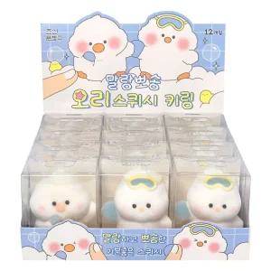 12개 조선문방구 말랑뽀송 오리 스퀴시 키링 1박스