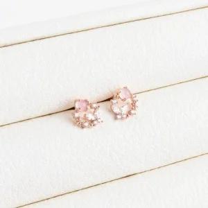 [다잇템] 여자 3종택1 쁘띠 색상 큐빅 써클 실버침 귀여운 귀걸이_18413463_588872