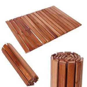 마호가니 롤매트 600 / 욕실 화장실 베란다 현관 캠핑 원목 발판 발매트