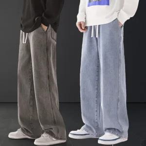 커넬 밴딩 와이드 청바지 4color 융털 기모 겨울 통넓은 블랙 흑청 연청 진청