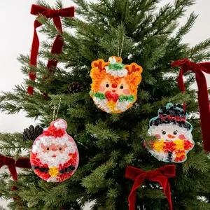 민화샵 크리스마스 트리 장식 입체 모자이크 오너먼트 만들기키트 겨울놀이 초등미술재료 성탄절 트리장식