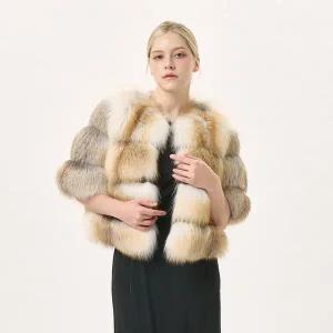 [진도모피](강남점)반소매 폭스 자켓 (CAJ003)