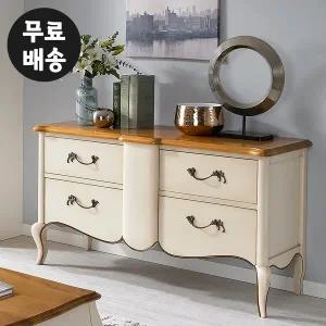 [벤티스가구]프렌 원목 콘솔 테이블 엔틱 수납장 복도장 거실 현관 콘솔 수납장 폭좁은 2단