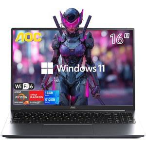 2025 AMD 노트북, Ryzen 7 7735HS 프로세서가 탑재된 16인치 게이밍 노트북(8C/16T, 최대 4.75GHz), 16GB DDR5 512GB SSD 워크 16개의 FHD 디스플레이, 메탈 케이스, WiFi-6, 백라이트 KB, 웹캠, HDMI