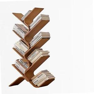 북타워 8단 지그재그 선반 북선반 진열대 정리함 책 원목 스탠딩 벽면