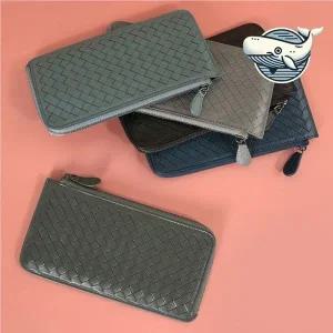 슬림 양가죽 위빙 카드 지갑 가벼운 지폐 지갑